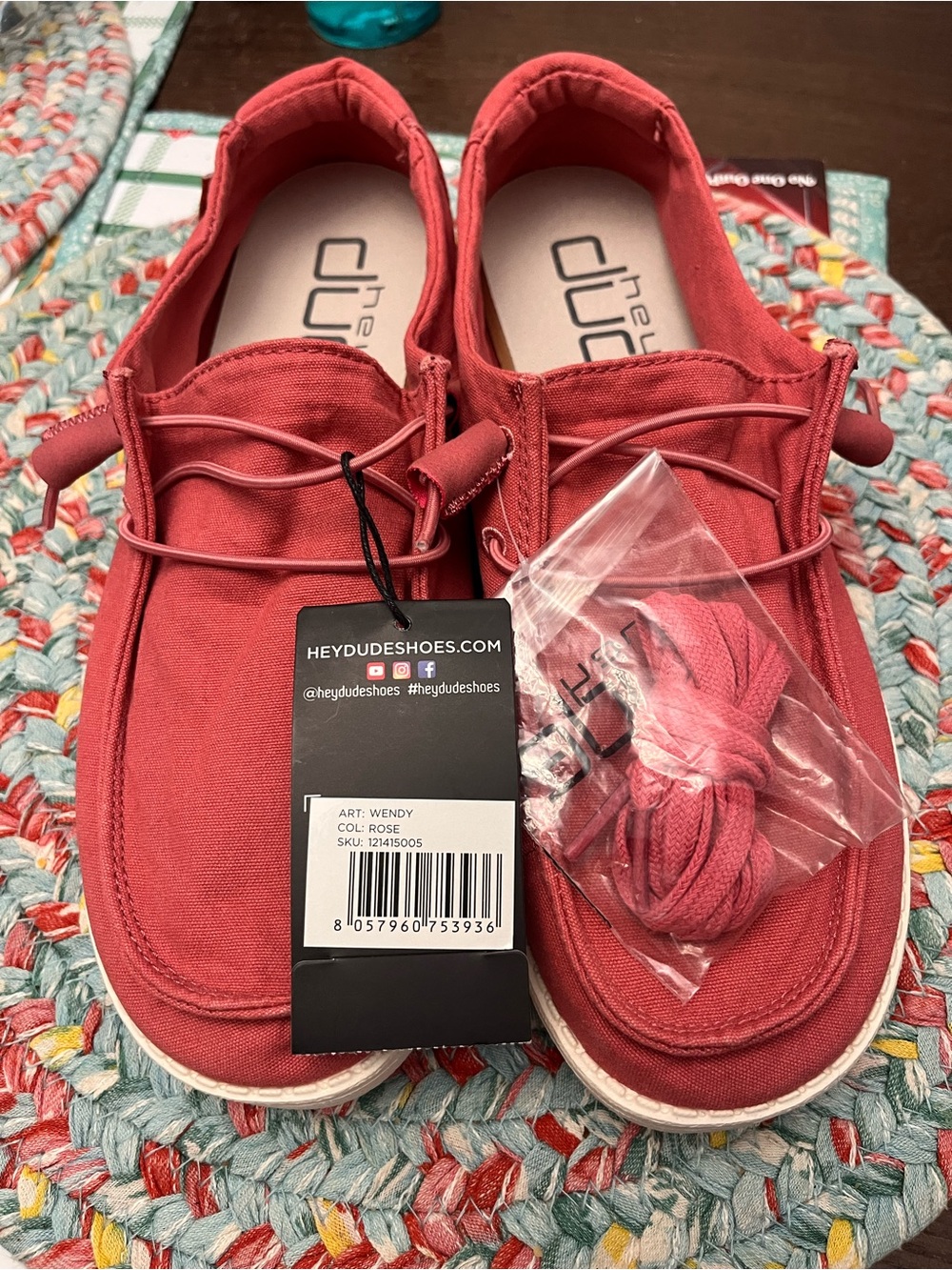 Hey Dude Wendy Slip-On Shoes in Rose Red